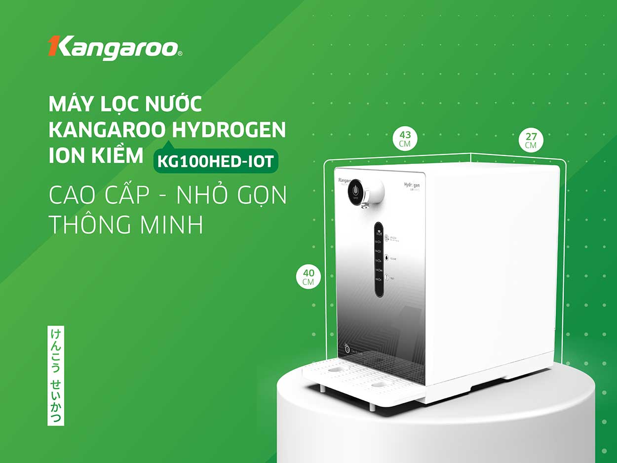 Máy lọc nước Kangaroo Hydrogen ion kiềm KG100HED-IOT