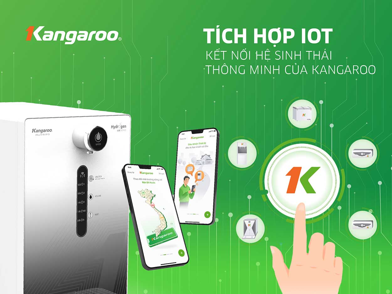 Máy lọc nước Kangaroo Hydrogen ion kiềm KG100HED-IOT