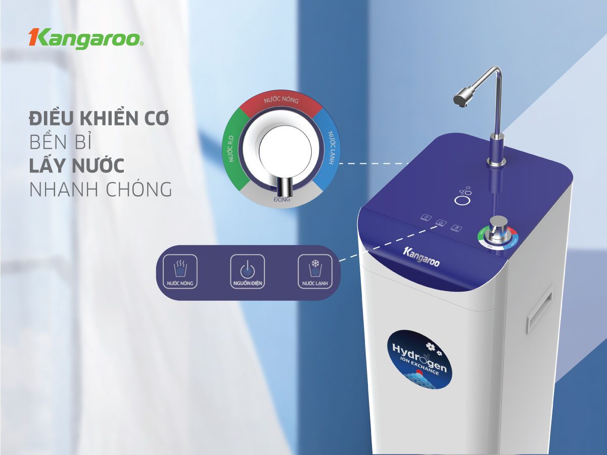 Máy lọc nước Kangaroo Hydrogen Slim nóng lạnh KG10A7S