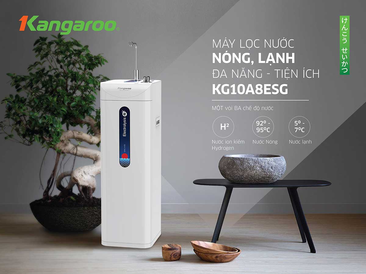 Máy lọc nước Kangaroo Hydrogen ion kiềm KG10A8ESG