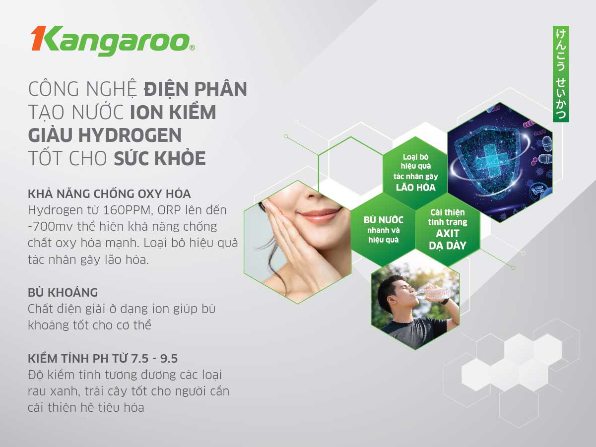 Máy lọc nước nóng lạnh Kangaroo Hydrogen Infinity KG10A9I