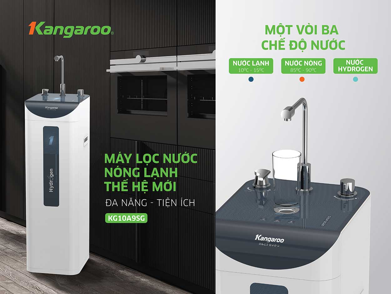 Máy lọc nước Kangaroo Hydrogen nóng lạnh KG10A9SG