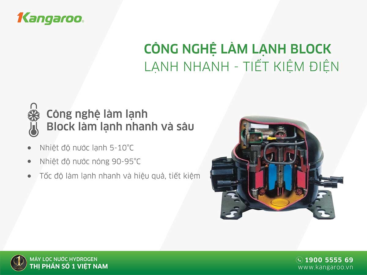 Máy lọc nước nóng lạnh Kangaroo Hydrogen Infinity KG10A9I