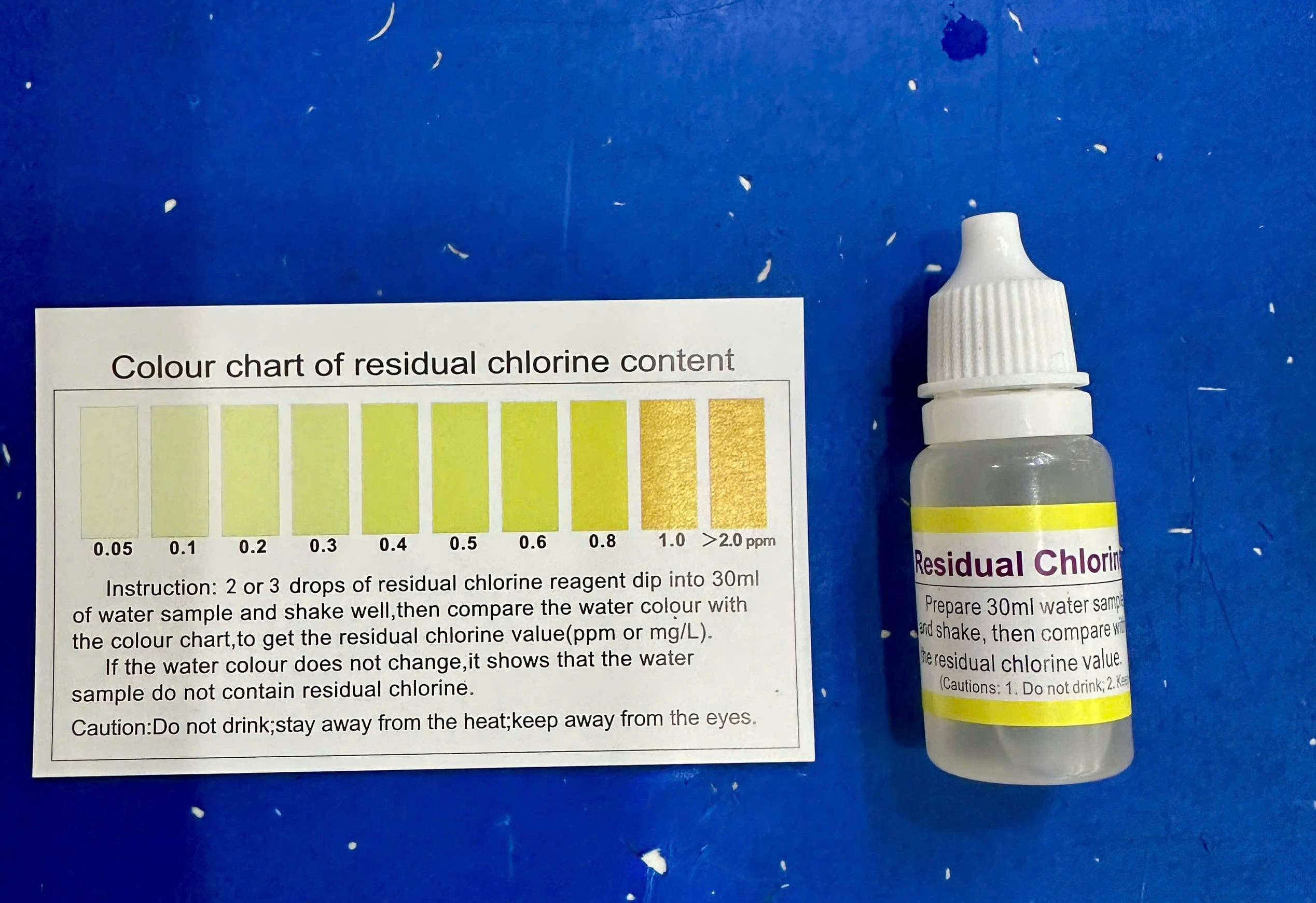 Đo chất lượng nước xem có nhiễm clo hay không
