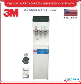 CÂY LỌC NƯỚC NÓNG LẠNH 3M VN4-3V-WH - MÀU TRẮNG (SỬ DỤNG 3M ICE140-S)