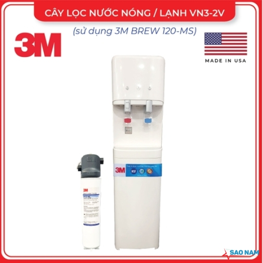 CÂY LỌC NÓNG LẠNH 3M VN3-2V (SỬ DỤNG 3M BREW120-MS)