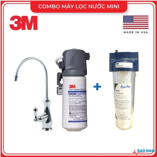 COMBO MÁY LỌC NƯỚC 3M BREW110-MS + LỌC THÔ 3M KÈM VÒI