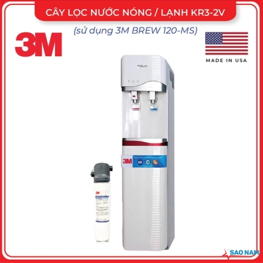 CÂY LỌC NƯỚC NÓNG LẠNH 3M KR3-2V (SỬ DỤNG 3M BREW120-MS)